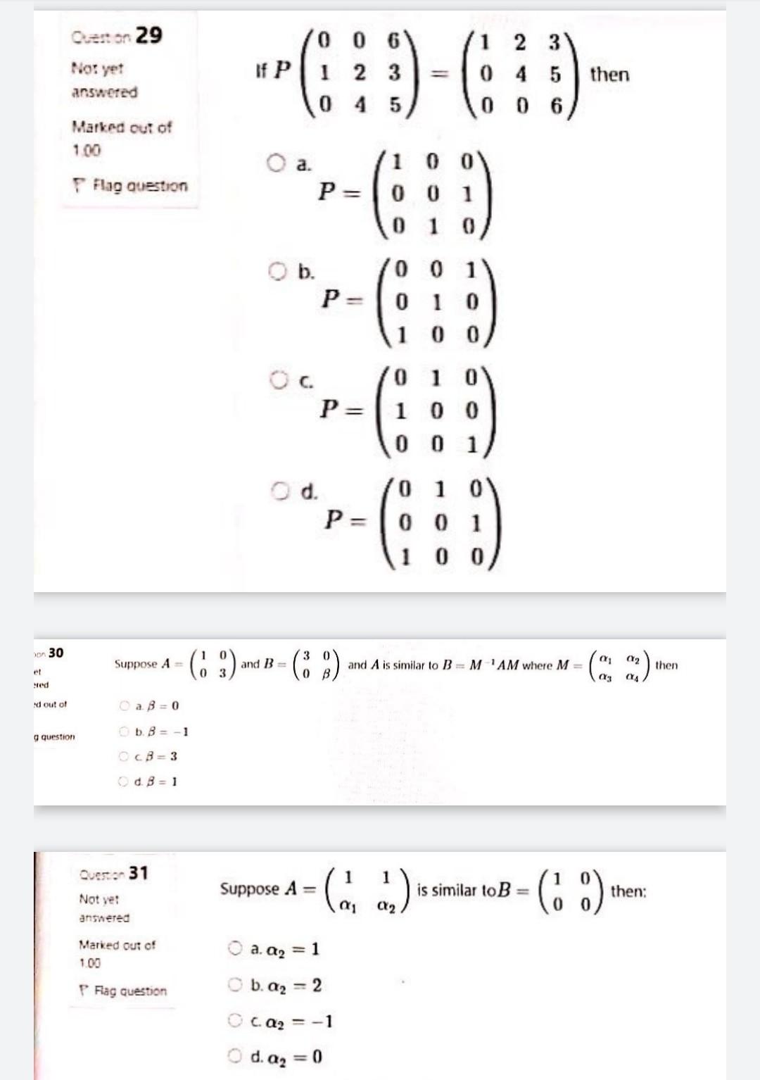 Solved Osanon 29 0 0 6 If P 1 2 3 0 4 5 1 2 3 0 4 5 0 0 6 Chegg Com