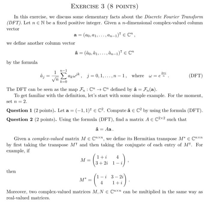 Solved In this exercise, we discuss some elementary facts | Chegg.com