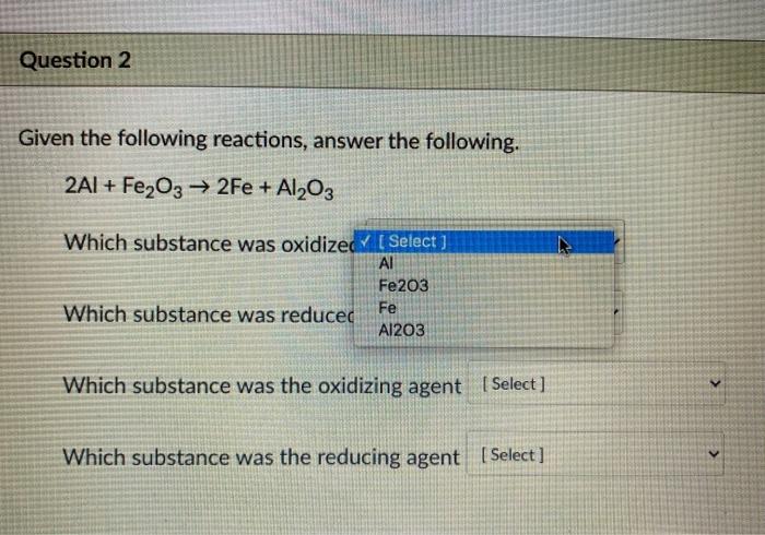 Solved D Question 2 2 pts Given the following reactions, | Chegg.com