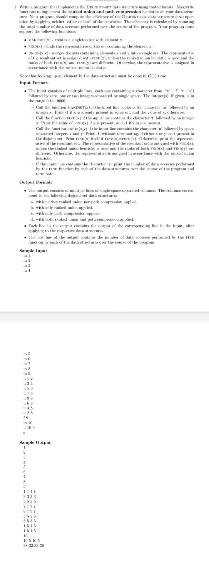 Solved write C program. Don't use global variables. Give | Chegg.com