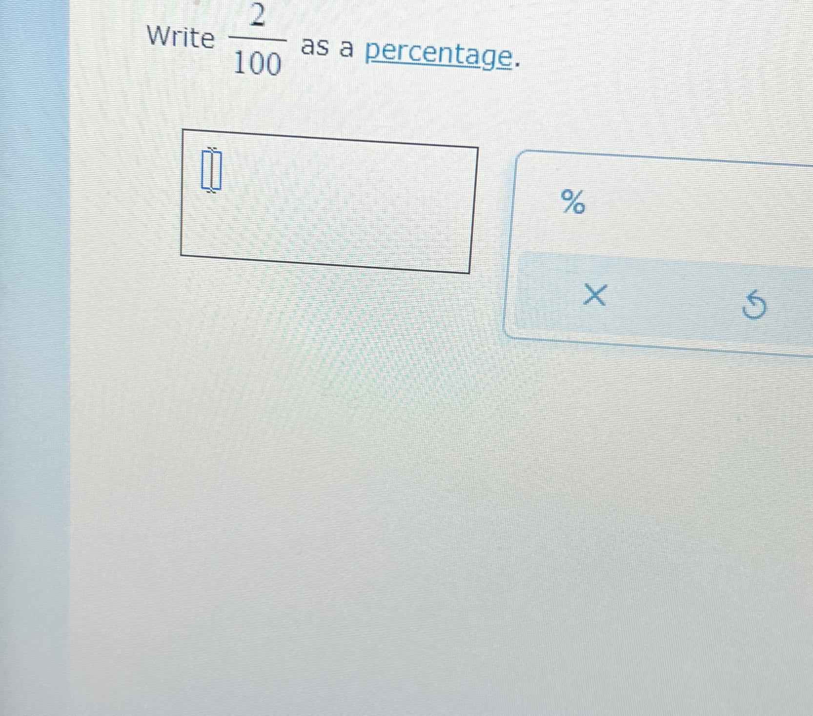 write 2 10 as a percentage