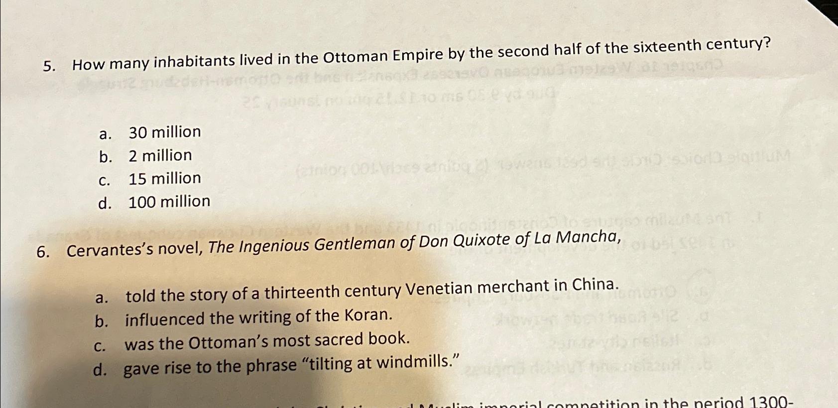 Solved How many inhabitants lived in the Ottoman Empire by