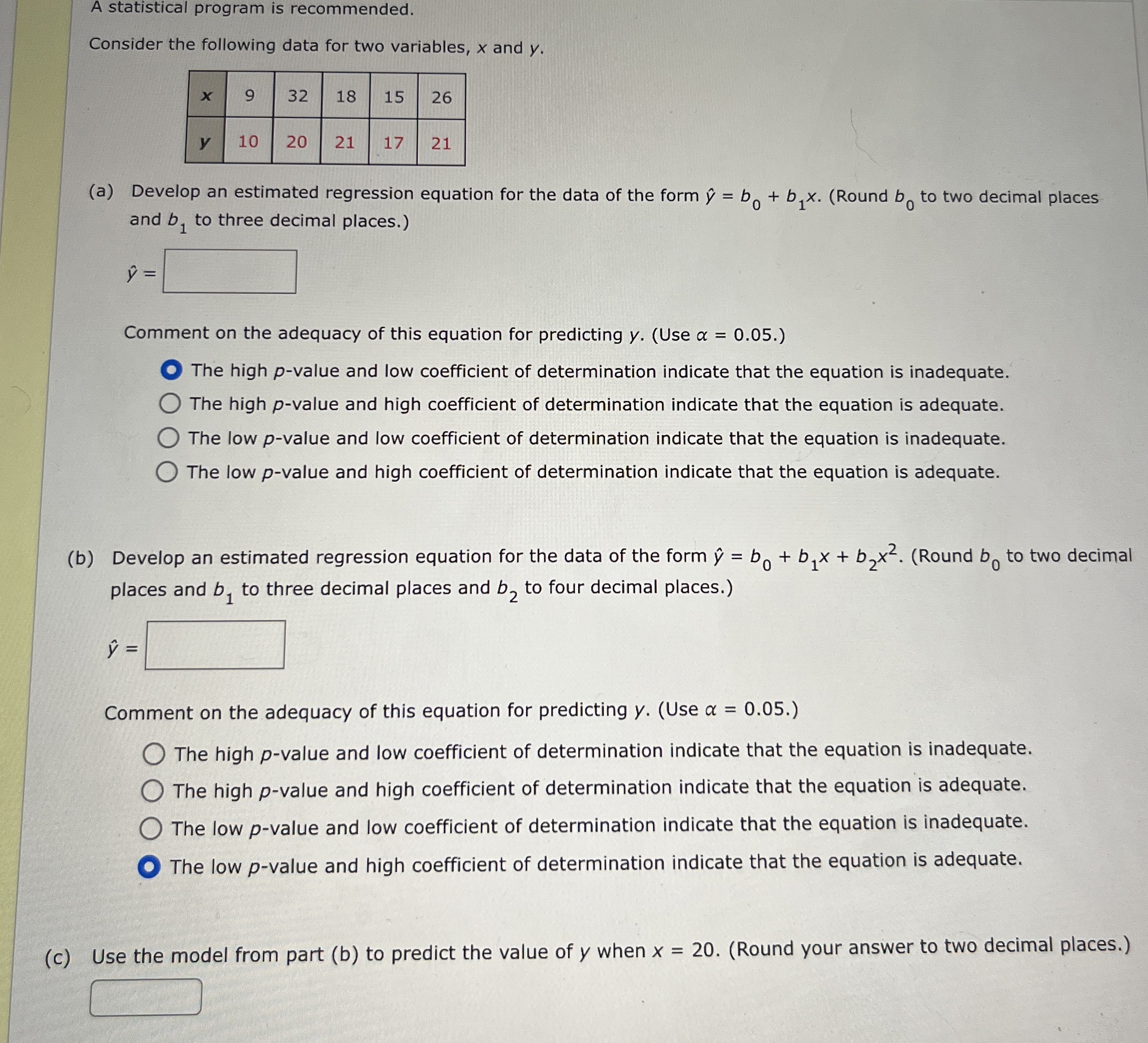 Solved A statistical program is the