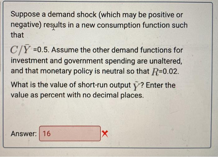 Solved If Monetary Policy Sets R Equal To 0 03 What Is T Chegg Com