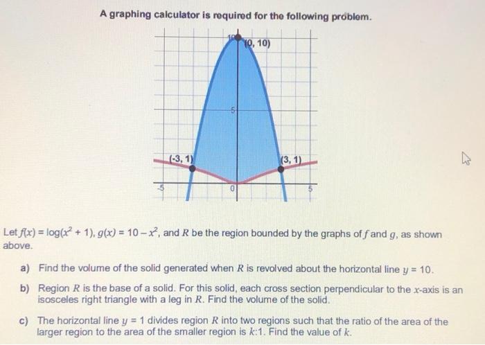 Solved A graphing calculator is required for the following | Chegg.com