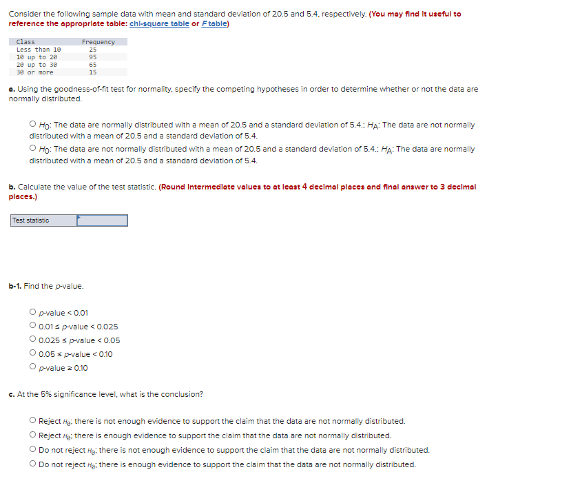 Solved Consider the following sample data with mean and | Chegg.com