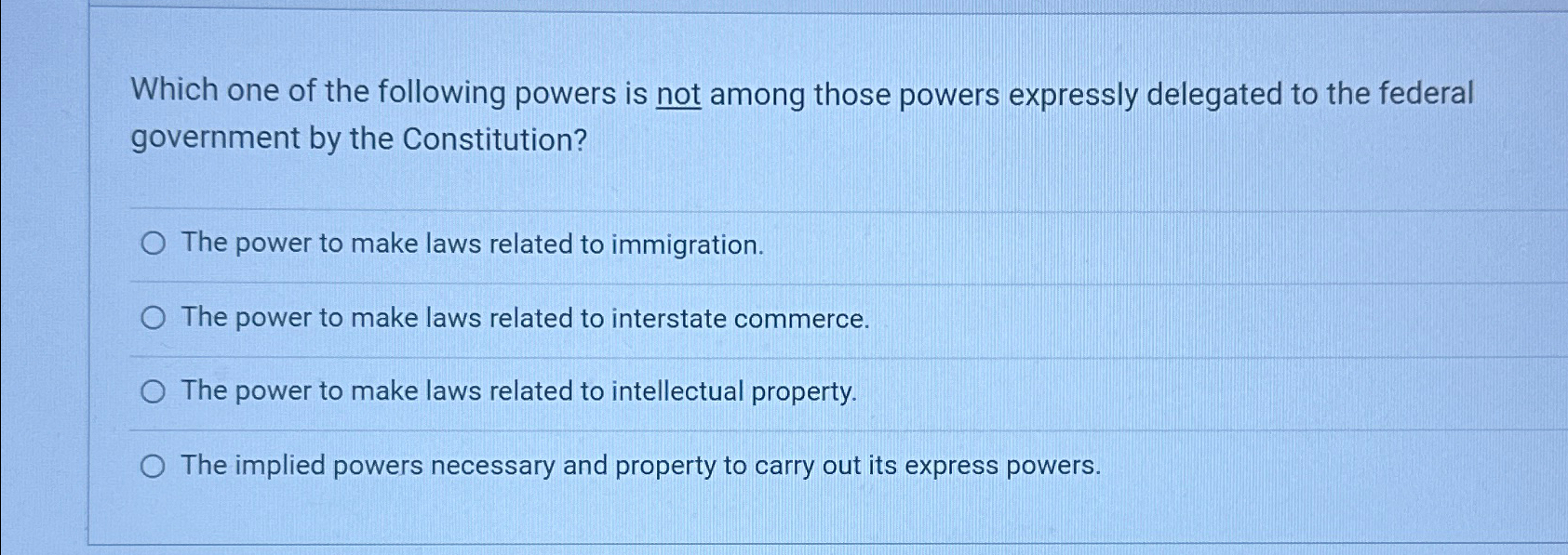 Solved Which one of the following powers is not among those | Chegg.com