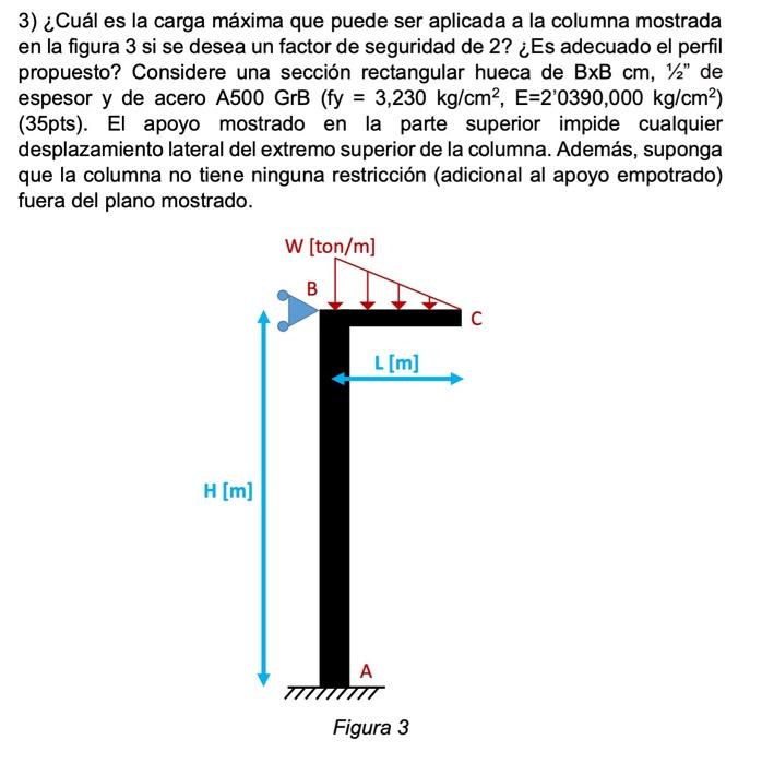 Solved 3) What is the maximum load that can be applied to | Chegg.com
