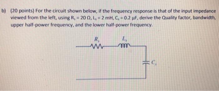 Solved Problem 2. (40 points) Frequency Response Answer the | Chegg.com