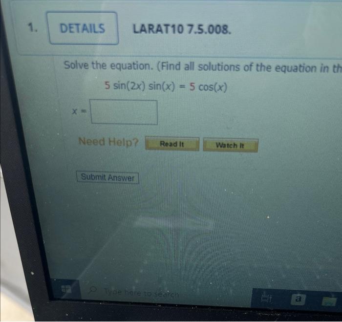SOLVE THE EQUATION SIN 2 X 5 SIN X 4 0 visual data 4