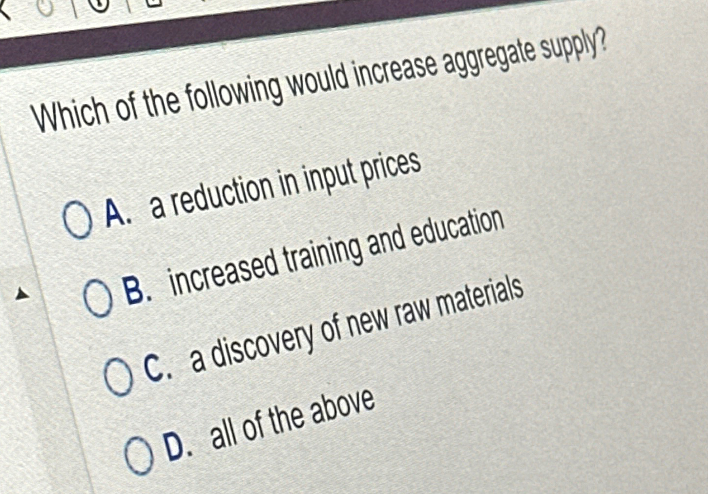 Solved Which of the following would increase aggregate | Chegg.com