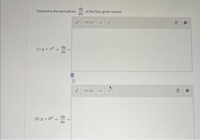 Solved Determine The Derivatives Dxdy Of The Four Given 0916