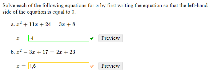 Solved Solve each of the following equations for x ﻿by first | Chegg.com