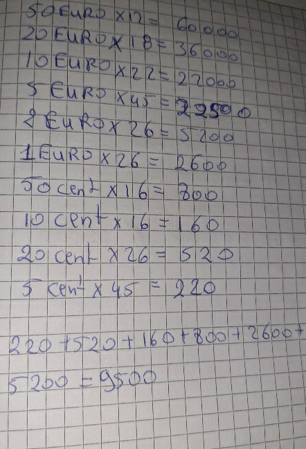 Solved a cashier works in a supermarket at the end of the | Chegg.com