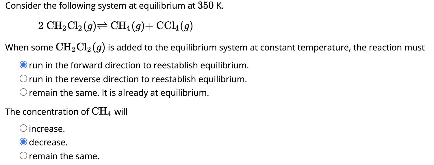 Solved Consider the following system at equilibrium at | Chegg.com