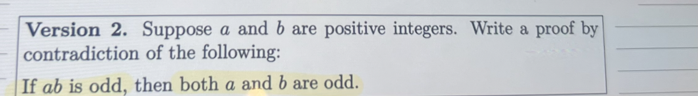 Solved Version 2. ﻿Suppose a and b ﻿are positive integers. | Chegg.com
