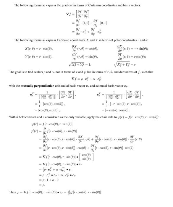 Solved Problem 1 Find formulae for gradients of functions f | Chegg.com