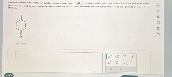 Solved Benzoguinone reacts with 2 -methyl-1,3-butadiene to | Chegg.com