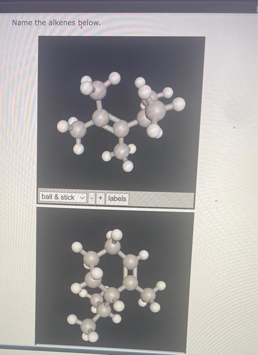 Solved Name the alkenes below. | Chegg.com