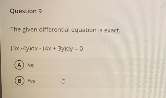 Solved Question 7 5 Points Decide if the given equation is a | Chegg.com