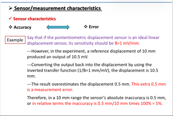 Solved Sensor/measurement characteristicsSensor | Chegg.com