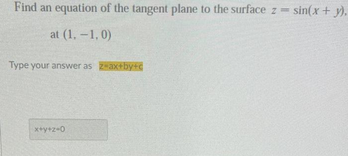 Solved Find The Tangent Plane To The Elliptic Paraboloid Z