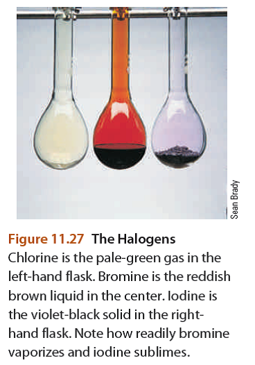 chlorine and bromine