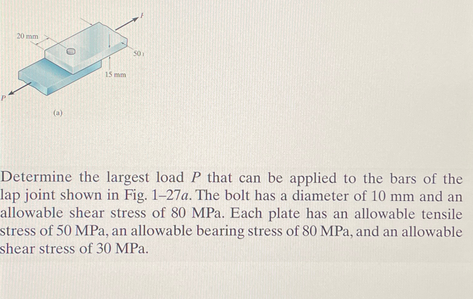 Determine the largest load P ﻿that can be applied to | Chegg.com