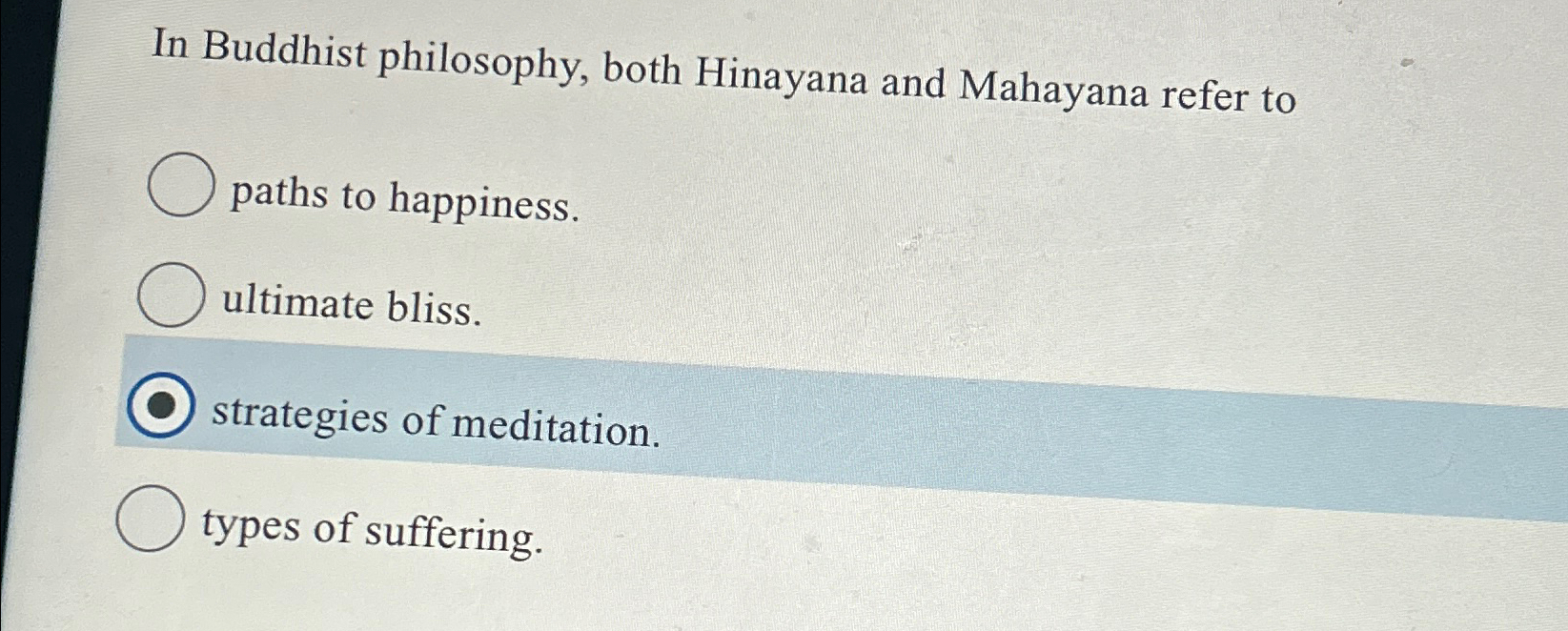 Solved In Buddhist philosophy, both Hinayana and Mahayana | Chegg.com