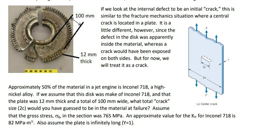 Solved If we look at the internal defect to be an initial | Chegg.com