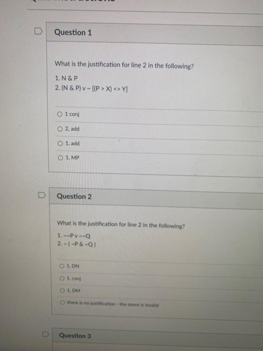 Solved D Question 1 What is the justification for line 2 in | Chegg.com