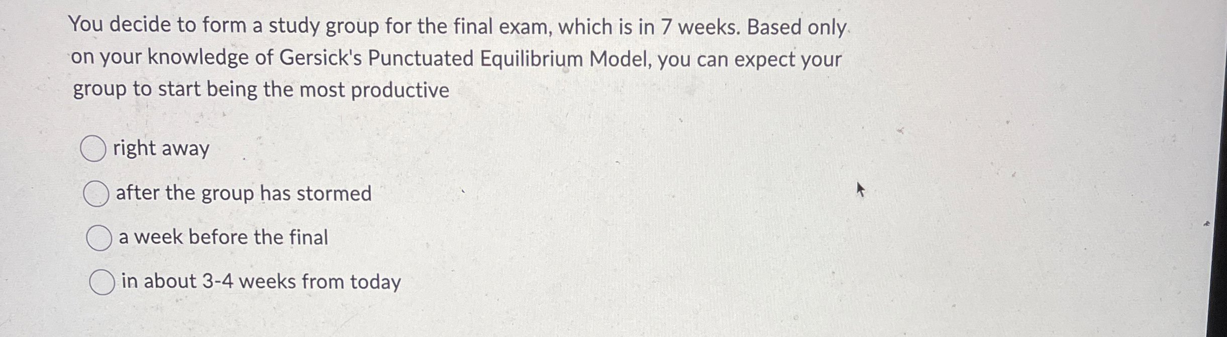 Solved You decide to form a study group for the final exam, | Chegg.com