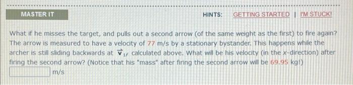 Solved Example 8.2 The Archer A 70-kg archer stands at rest | Chegg.com