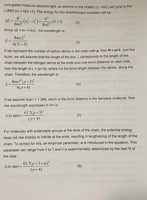 Solved Experiment: Absorption Spectra of Three conjugated | Chegg.com