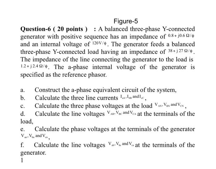 Solved Figure-5 Question-6 ( 20 points ) : A balanced | Chegg.com