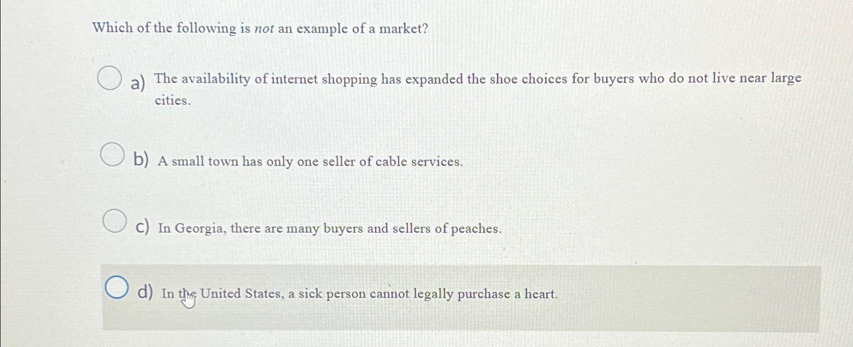 Solved Which of the following is not an example of a