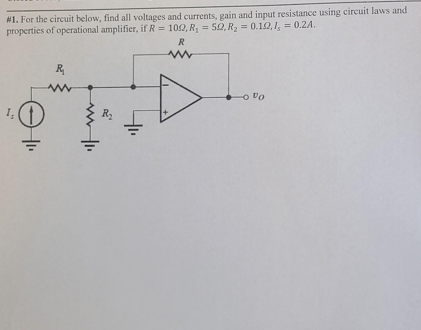 Solved --- = #1. For The Circuit Below, Find All Voltages | Chegg.com