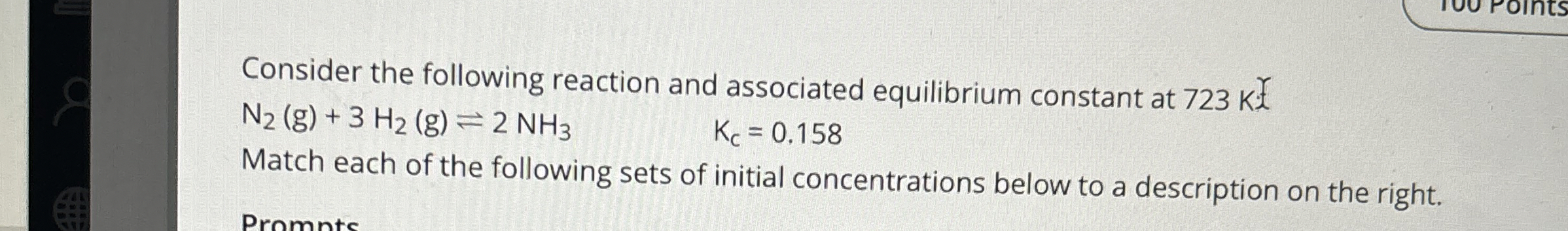 Solved Consider the following reaction and associated | Chegg.com