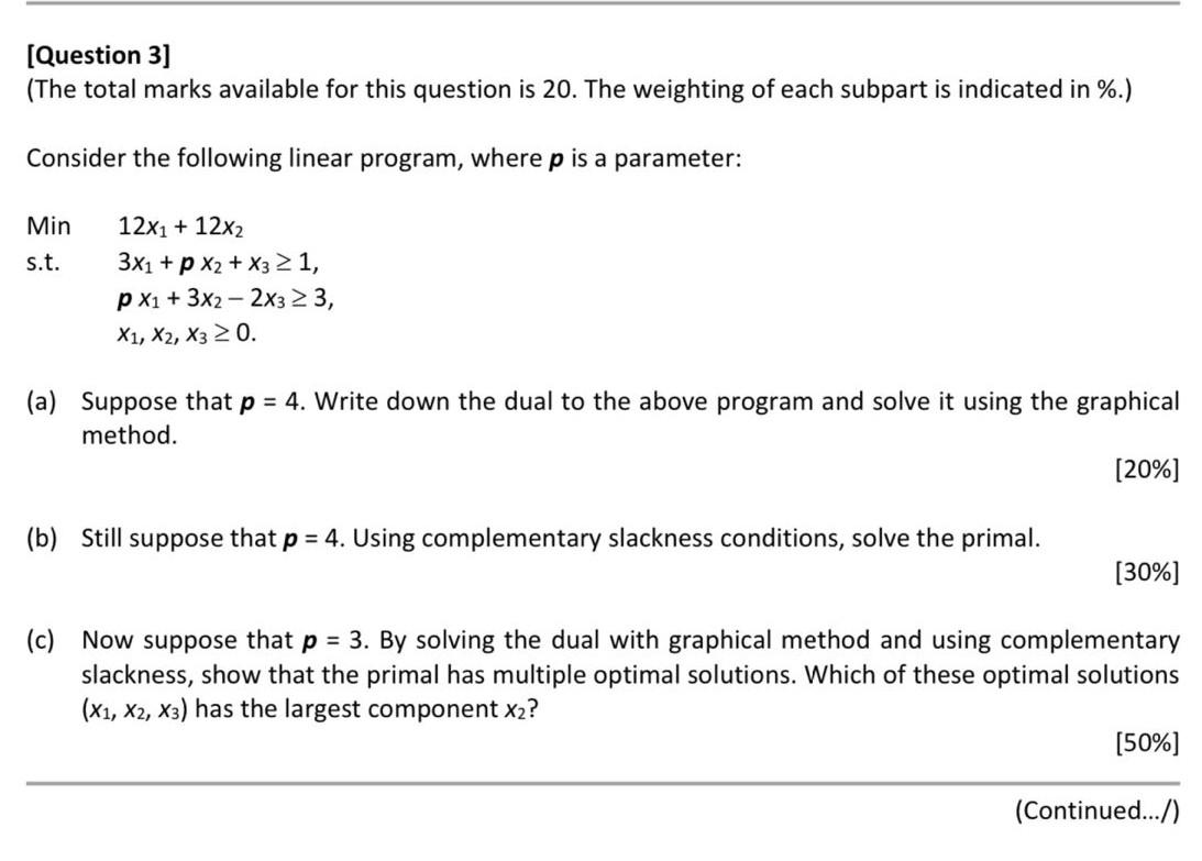 Solved [Question 3] (The Total Marks Available For This | Chegg.com