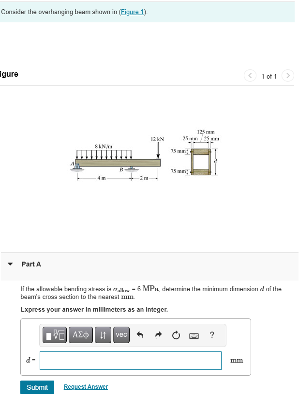 [Solved]: Consider the overhanging beam shown in (Figure 1)