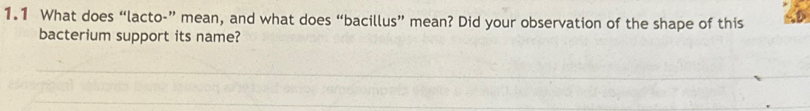 Solved 1.1 ﻿What does "lacto-" ﻿mean, and what does | Chegg.com