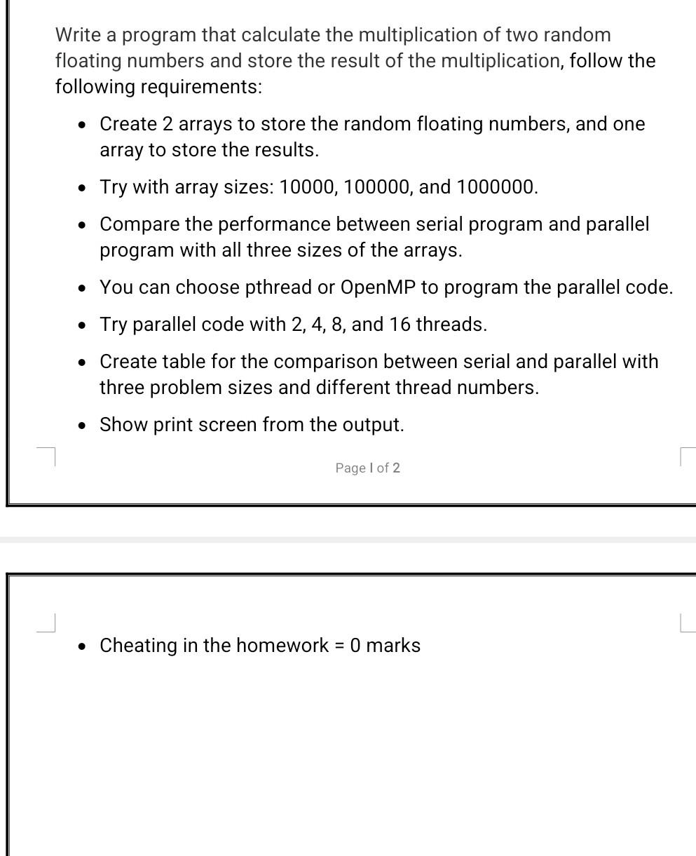 Solved Write a program that calculate the multiplication of | Chegg.com
