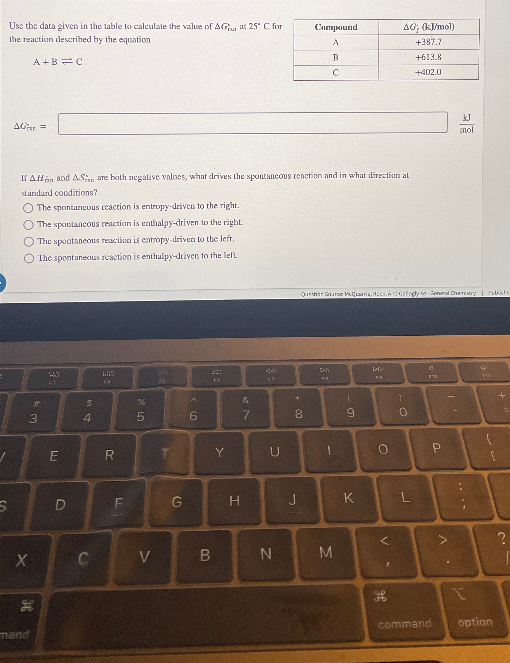 Solved Use the data given in the table to calculate the | Chegg.com