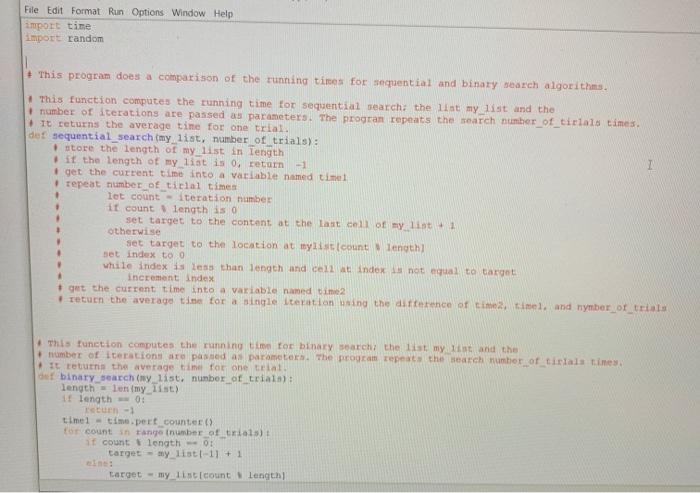 Solved File Edit Format Run Options Window Help import time | Chegg.com