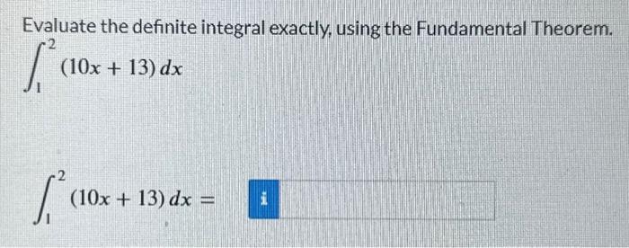 Solved Evaluate The Definite Integral Exactly Using The