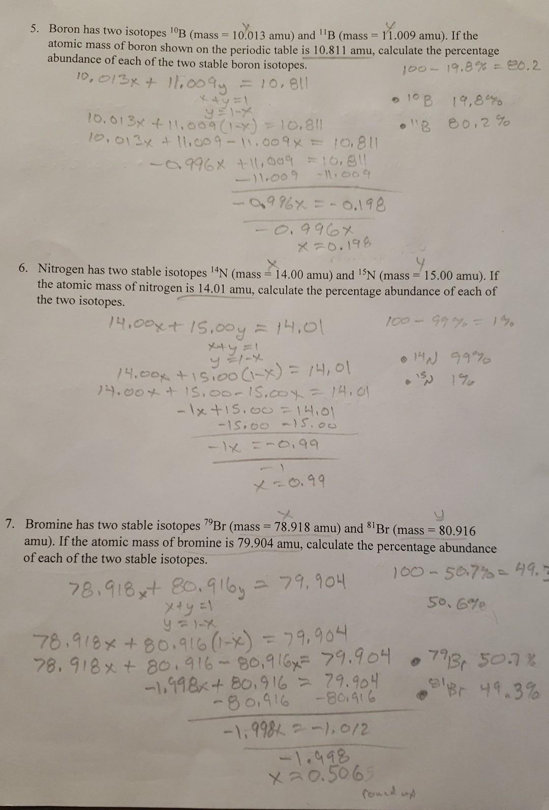Solved 1. The average atomic mass of copper is 63.55amu. Two