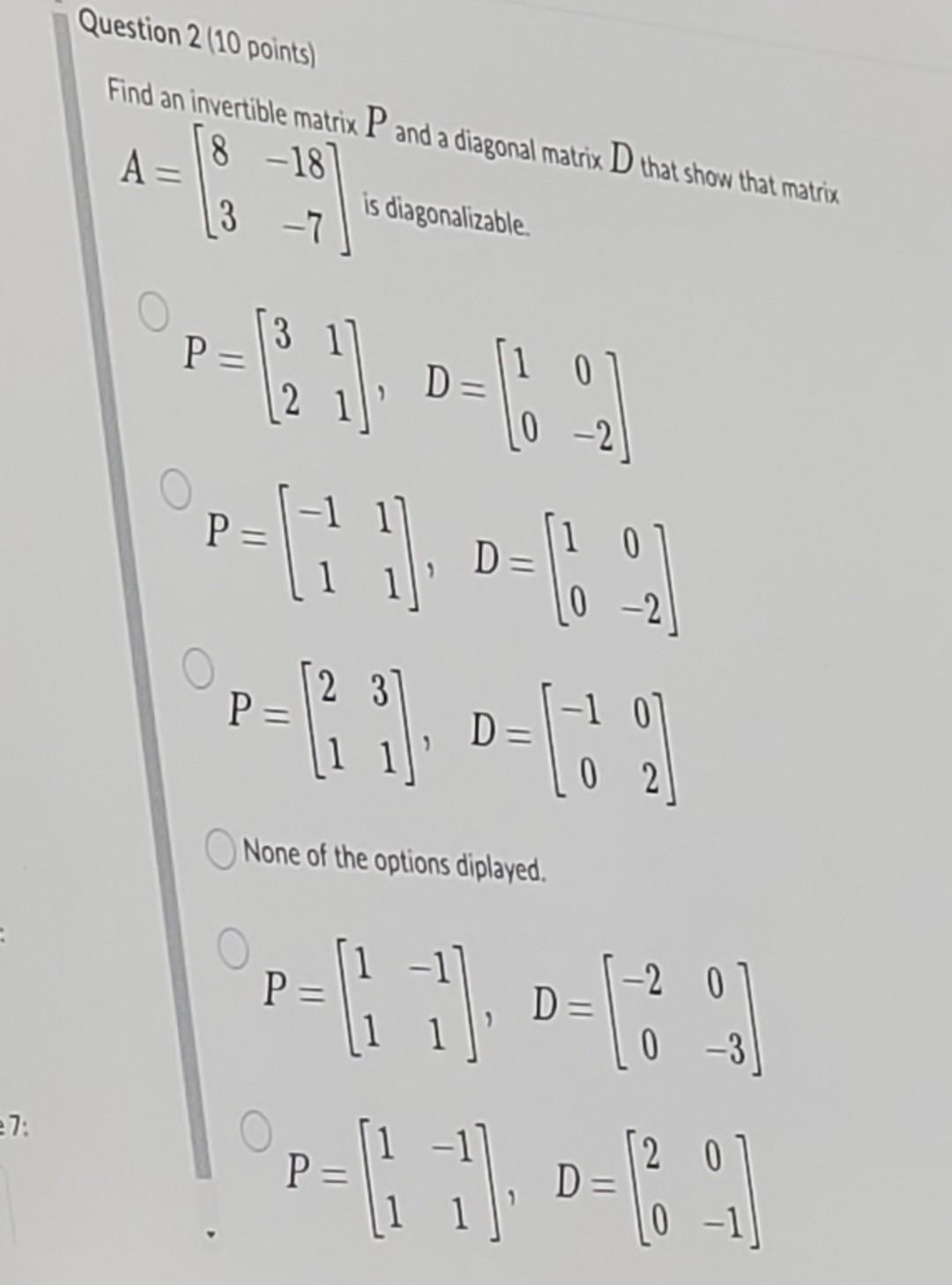 Solved mpt 1 Question 1 (10 points Find the matrix X | Chegg.com