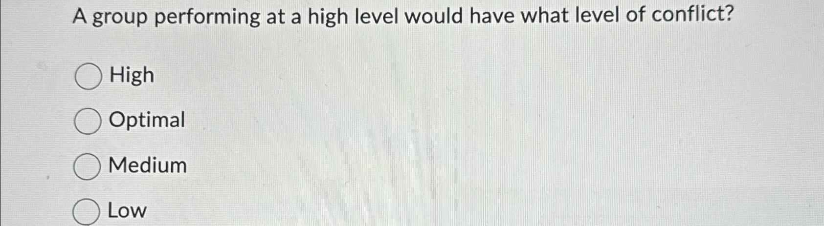 A group performing at a high level would have what | Chegg.com