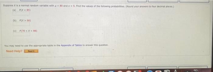 Solved Suppose X is a normal random variable with 10 and 5. | Chegg.com