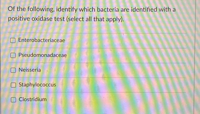 Solved Of the following, identify which bacteria are | Chegg.com